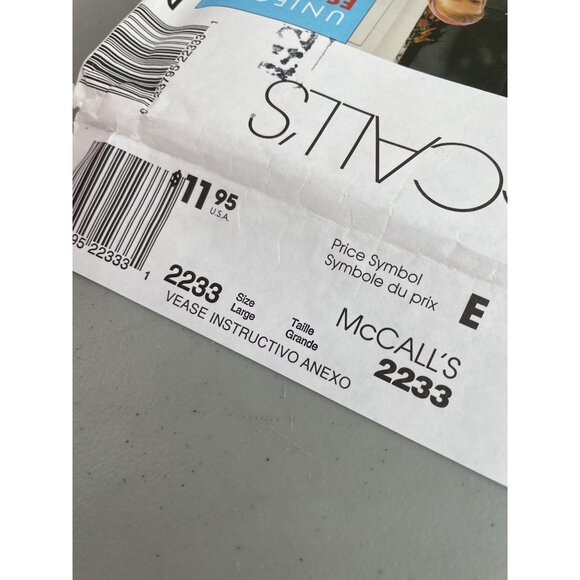 McCalls 2233 Chef Apron Sewing Pattern Uniform Essentials Size Large UNCUT - Picture 5 of 6